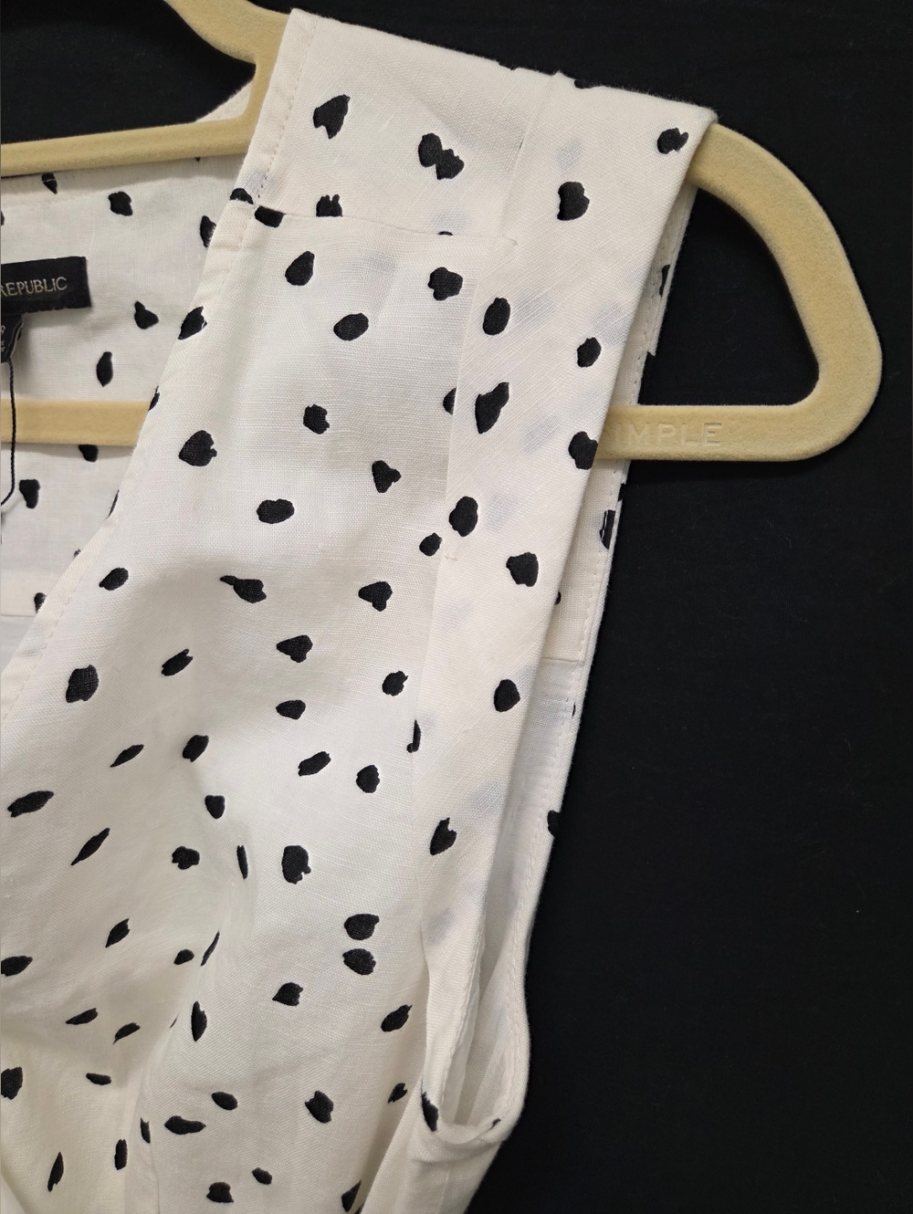 Banana Republic White Sleeveless Polka Dot Wrap Camisole Dress - Picture 4 of 14